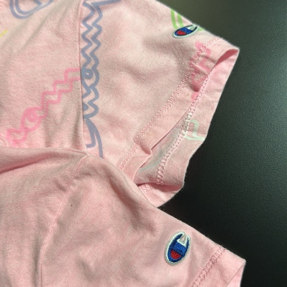 BUNDLE of 2 | girls size Large | Champion Light Pink | Multicolor Logos - Picture 3 of 5